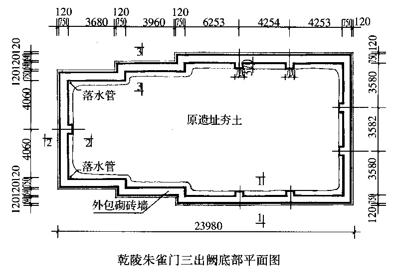 乾陵黄巢沟平面图图片